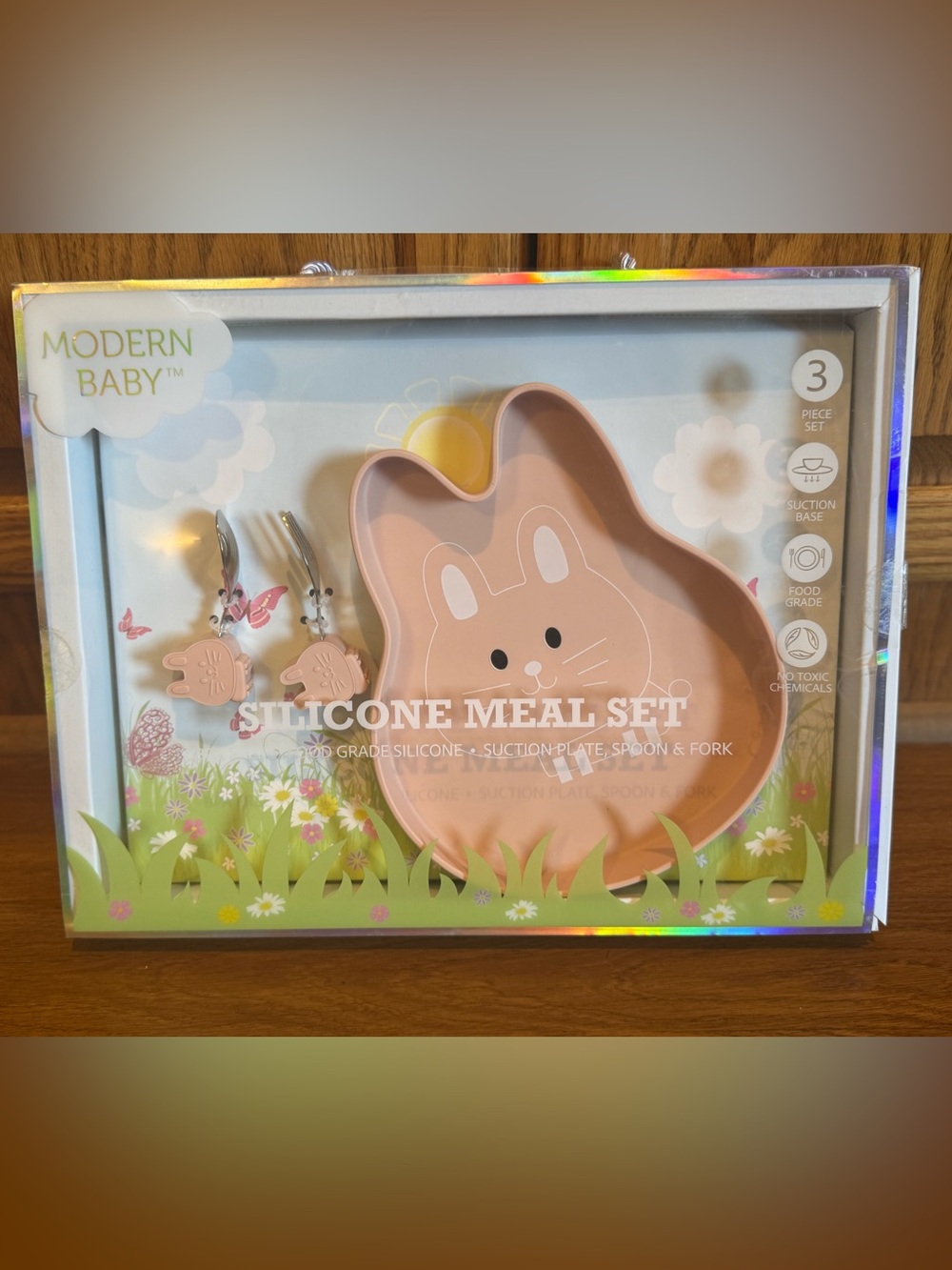 Silicone Bunny Meal Set - Pink